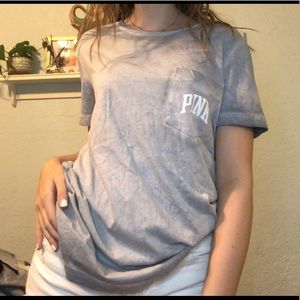grey pink tee